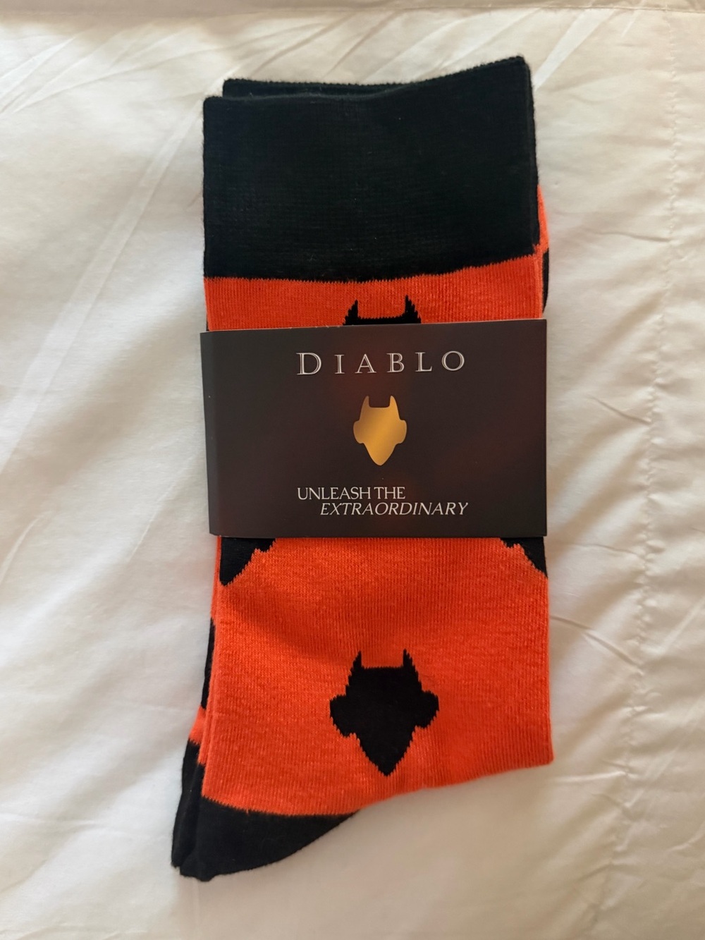 Men's Diablo Orange & Black Crew Socks
